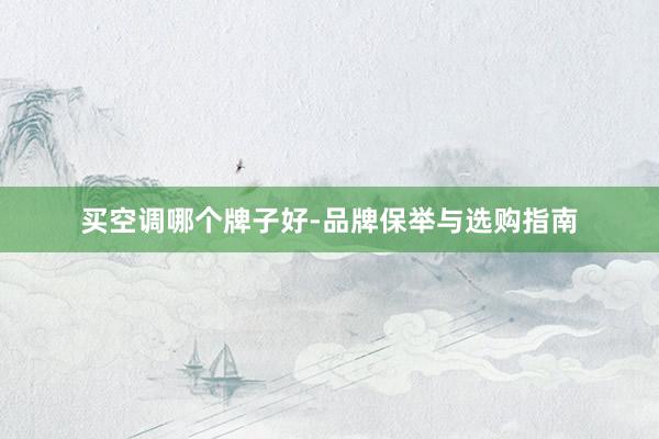 买空调哪个牌子好-品牌保举与选购指南